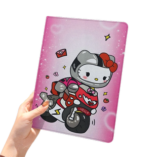 hellokitty凯蒂猫2024款ipad10保护套pro2018苹果mini5外套ipod9迷你4壳air6适用2平板3带笔槽十7第8代三折九