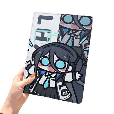 碧蓝航线q版2024款ipad10保护套pro2018苹果mini5外套ipod9迷你4壳air6适用2平板3带笔槽十7第8代ioad三折九