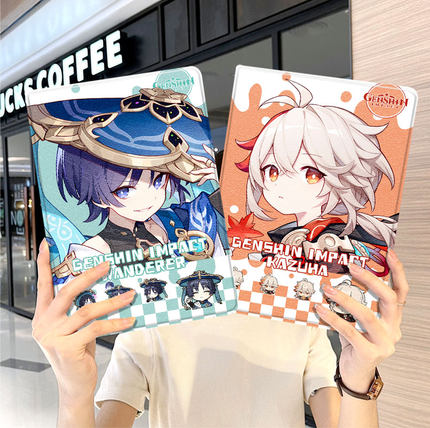 原神ipad10保护套pro2024款11寸5苹果air6平板mini7壳4迷你3适用2三折1带笔槽2018九8第9代2020流浪者2021八