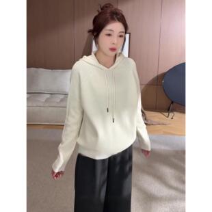JOYIASS韩系连帽软糯毛衣女2025新款秋冬季慵懒高级感内搭可外穿