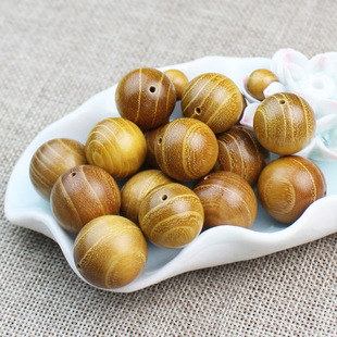 厂家黄金木散珠黄檀柘木三通佛塔DIY手串佛珠文玩配件饰品