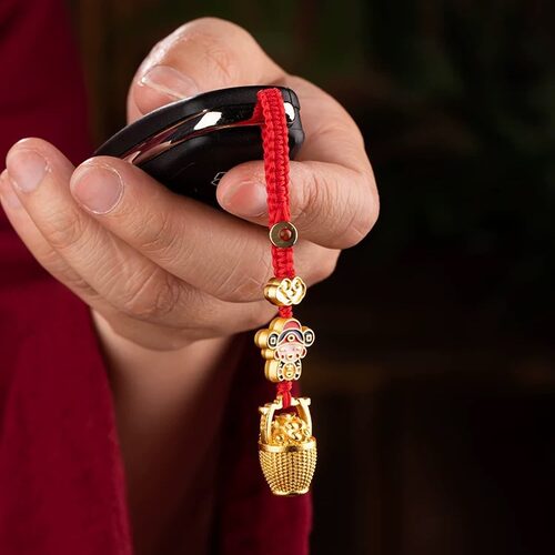 国风挂件 创意钥匙扣 高级感汽车钥匙扣小挂件礼品 文创饰品挂绳