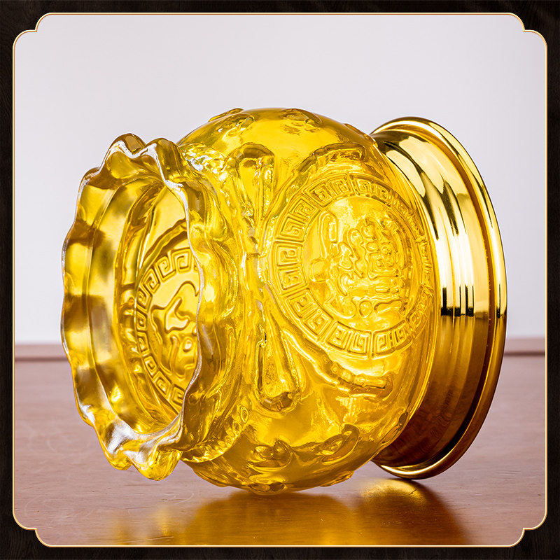 家用莲花酥油灯灯盏防风长明灯财神爷关公供灯佛前上供点香佛灯