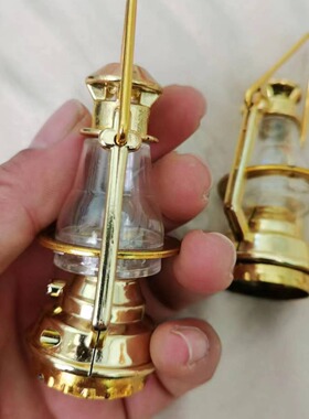 金色下葬长明灯手提小宫灯长寿灯小马灯电子led灯殡葬祭祀品成品