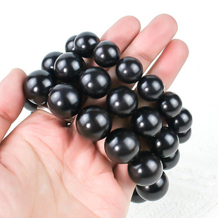 文玩黑檀手串东非黑黄檀紫光檀木15/18/20MM高密沉水佛珠工厂