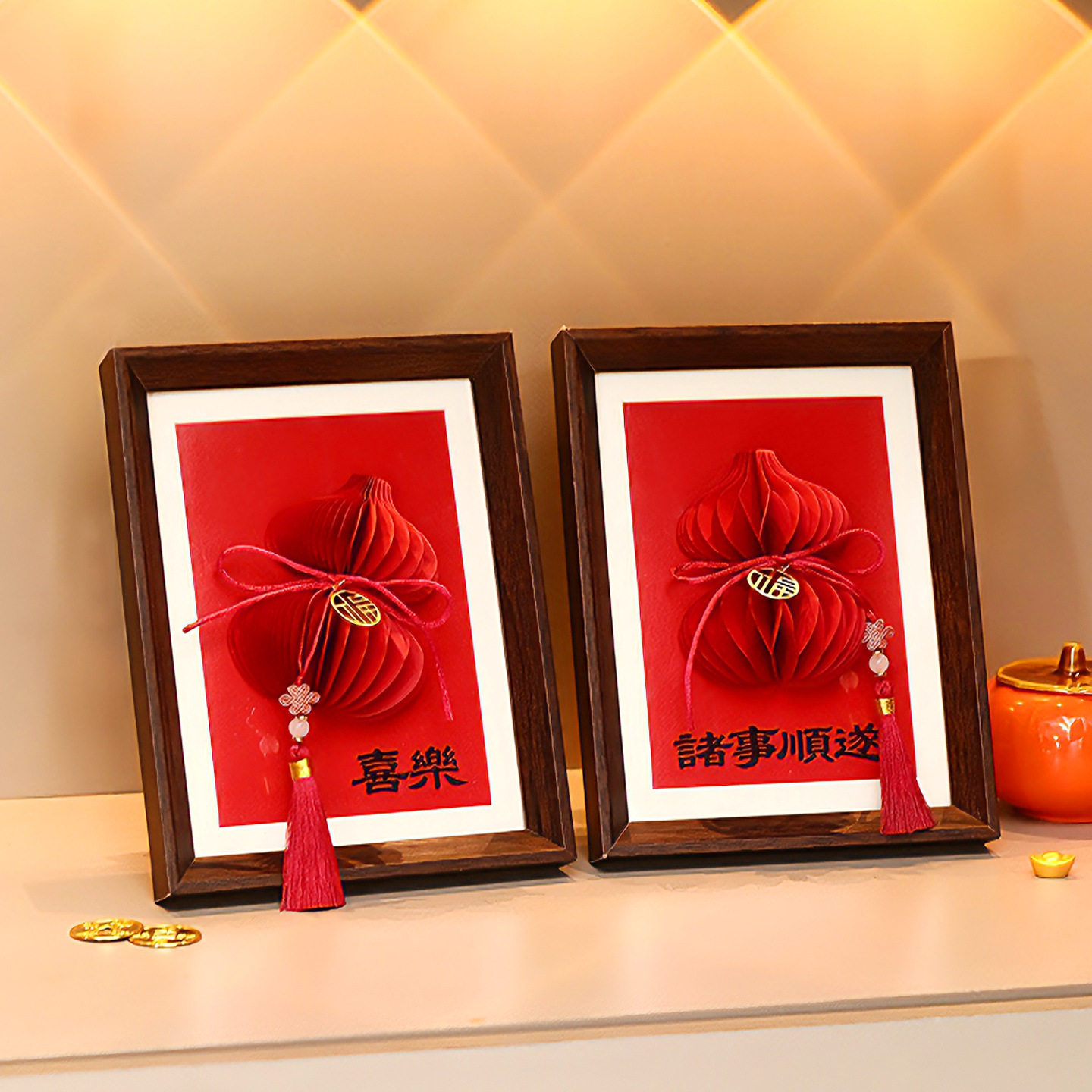 新年相框2026马年客厅创意福字立体蜂窝摆件春节过年场景布置装饰,节庆用品/礼品,福字/窗花/窗贴,淘宝优惠券,粉丝福利购,淘宝优惠卷