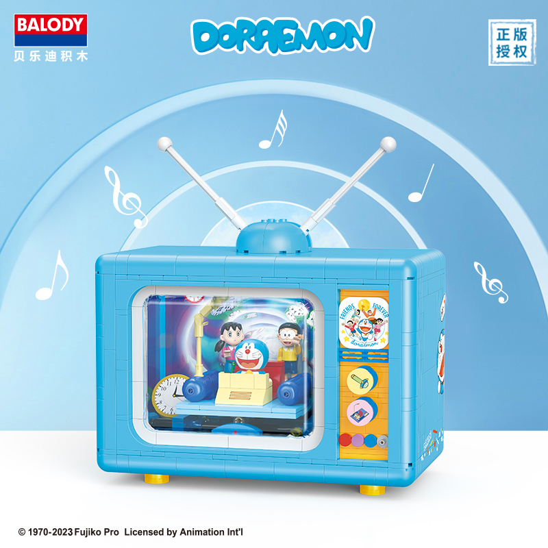 贝乐迪哆啦A梦电视机积木