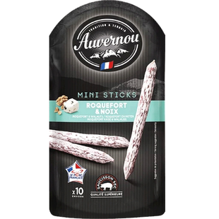 法国进口欧弗诺萨拉米香肠奶酪核桃风干香肠即食Auvernou salami