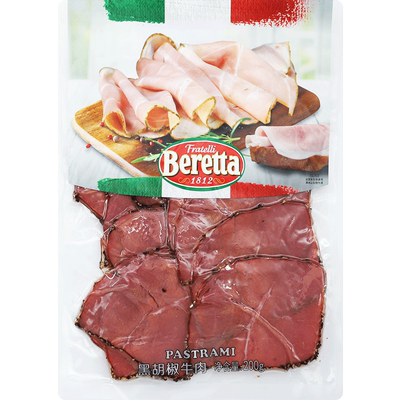 Beretta黑胡椒帕斯雀牛肉片200g