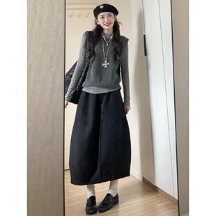 JOYIASS深秋初冬穿搭一整套富家千金温柔风减龄超好看马甲裙子三