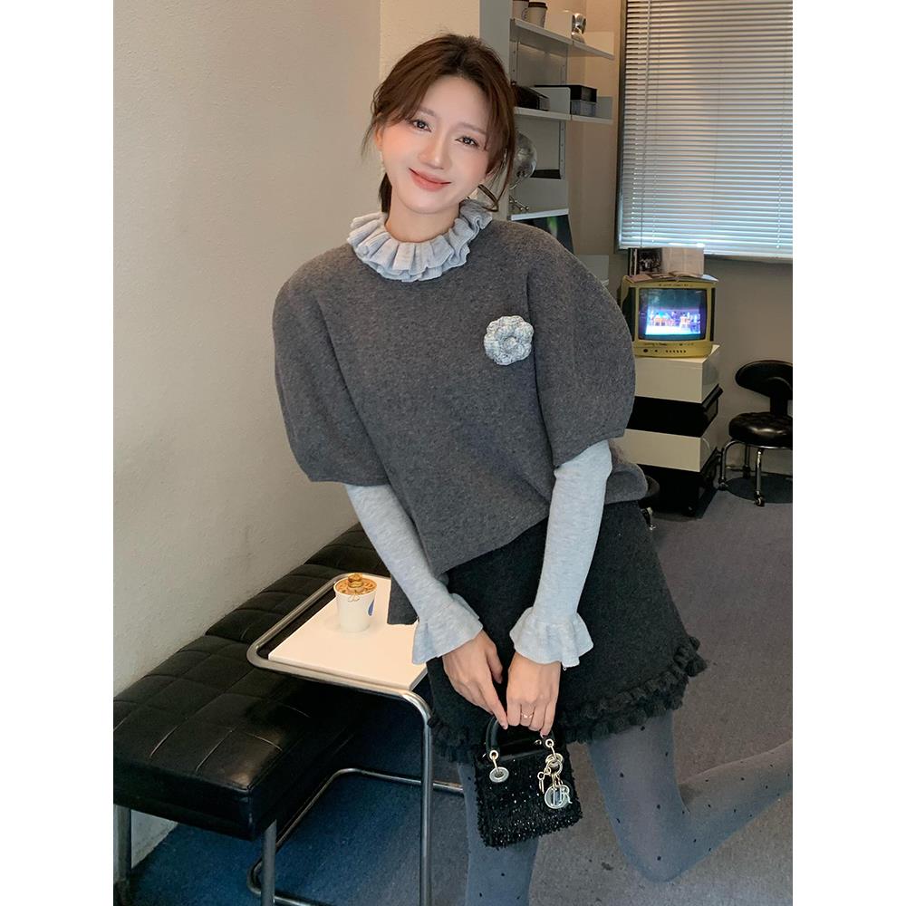 JOYIASS秋装减龄一整套2025国庆穿搭小香风贵气富家千金叠穿连衣