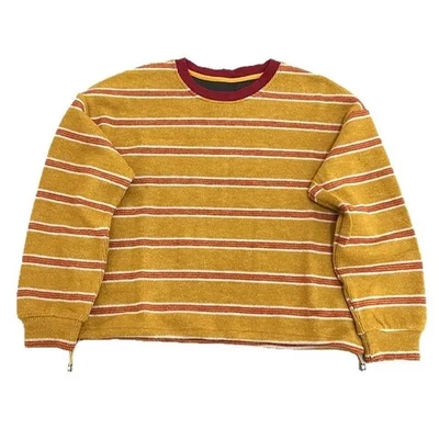 条纹卫衣宽松抽绳休闲风显瘦女长袖百搭上衣新款毛衫随意春秋