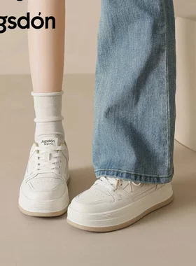 奥古狮登夏季小个子显高小白鞋