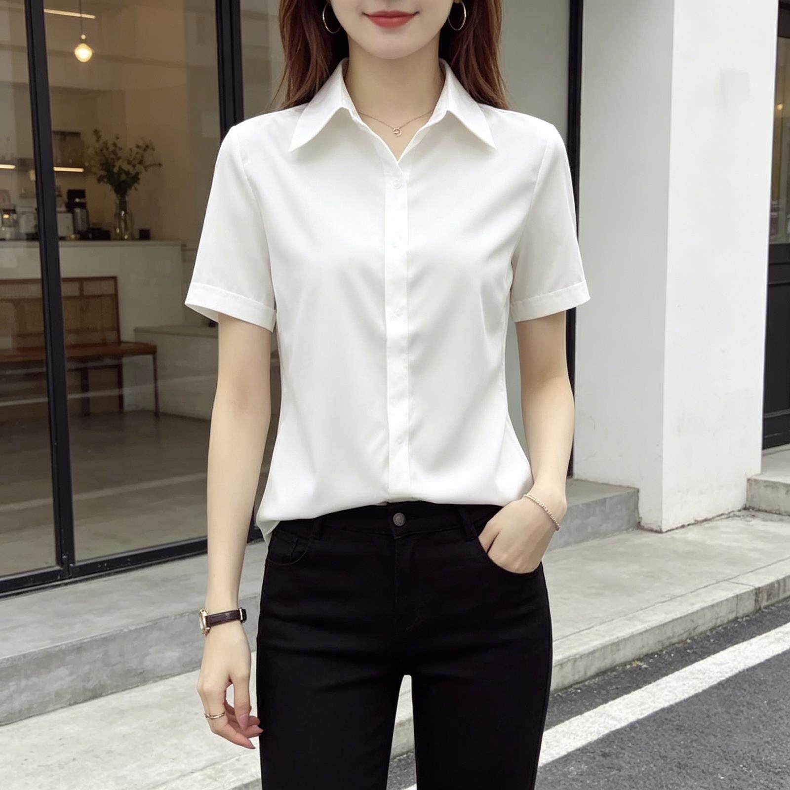 2026新款女夏季白色短袖