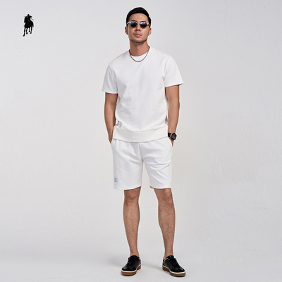 PAOLO GARAGE休闲运动套装男士2025夏季新款短袖五分裤子跑步男装