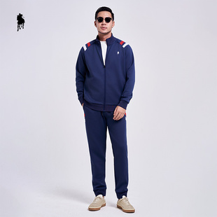 PAOLO GARAGE运动休闲套装男秋冬新款跑步健身外套长袖男士两件套