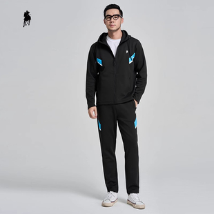 PAOLO GARAGE运动休闲套装男士秋季新款时尚潮流连帽外套夹克裤子