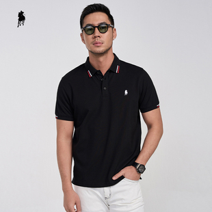 PAOLO GARAGE男士短袖polo衫2025夏季薄款高端翻领商务男T恤上衣
