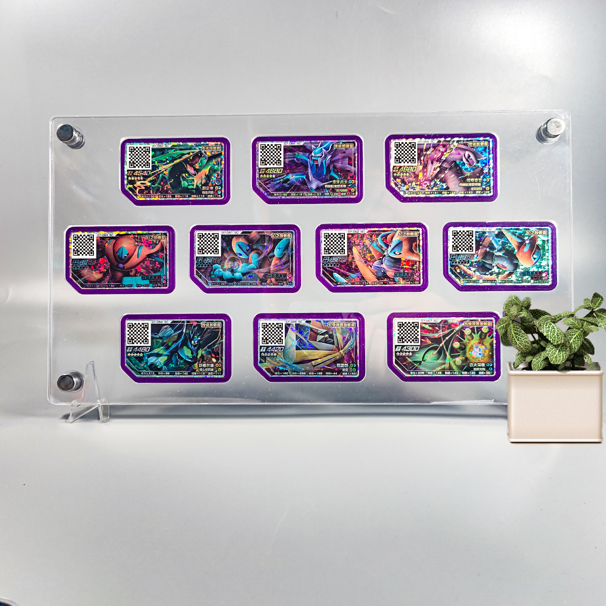加傲乐傲盘透明展示卡夹亚克力物品架装饰卡牌展示架精灵宝可梦