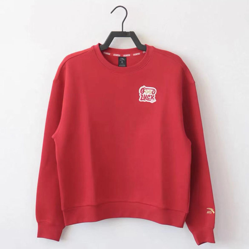 安踏女卫衣套头上衣运动卫衣