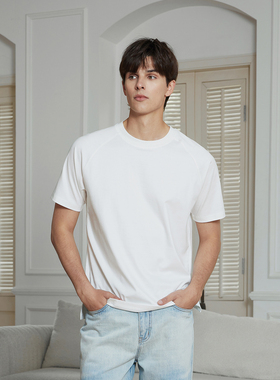 Ntalk 190克液氨处理优质长绒棉高支高针高密凉感柔和抗皱舒适感T