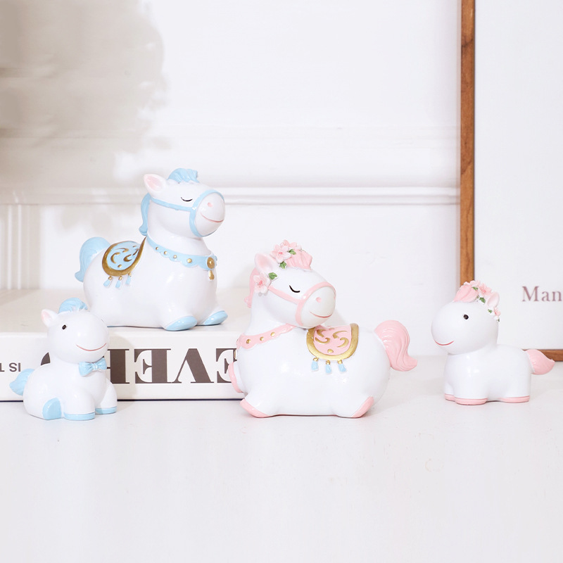 创意可爱梦幻小马家居摆件