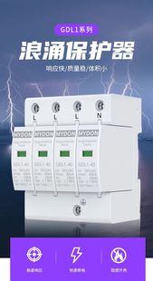 浪涌保护器MYDON防雷2P家用220V避雷电涌开关光伏