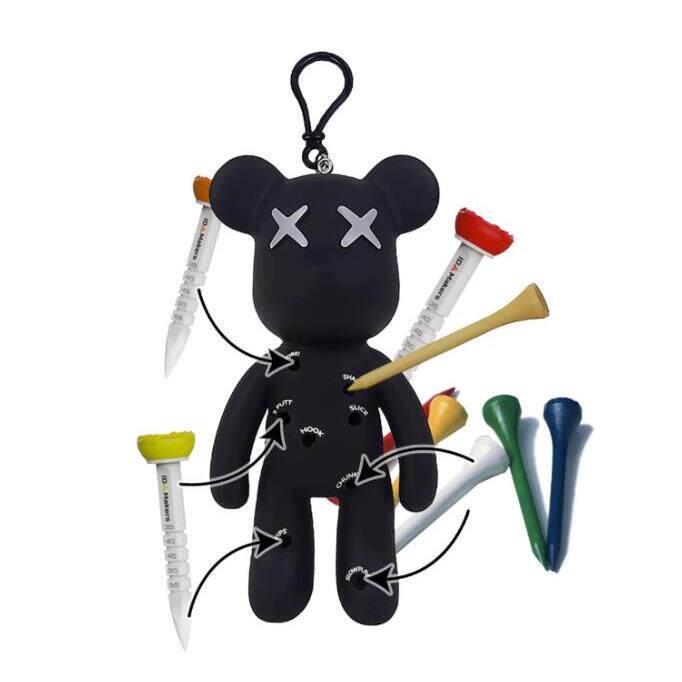 暴力熊高尔夫球钉收纳包球tee插卡通玩偶球T收纳配件球包挂件8洞