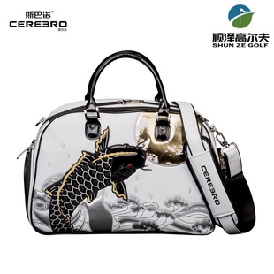 袋3D刺绣鱼跃新款 CEREBRO 斯巴诺高尔夫衣物包中国风衣服包独立鞋