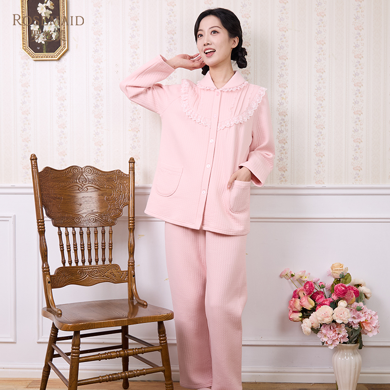 罗丝美13260冬新品三层睡衣