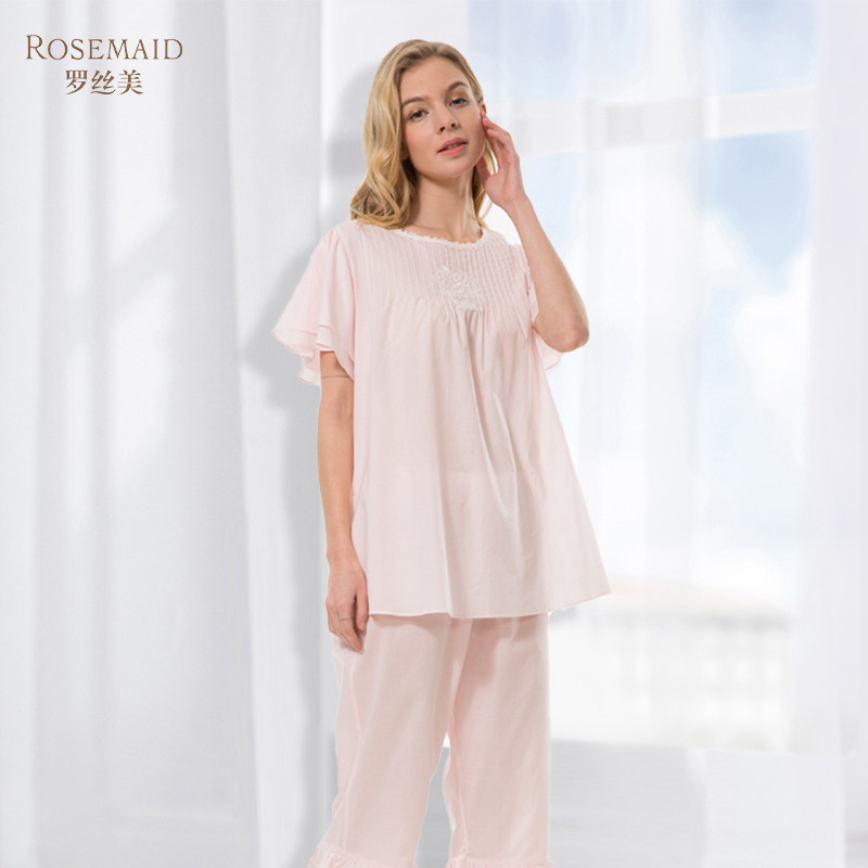 Rosemaid/罗丝美春夏专柜新品19062纯棉女士睡衣裤