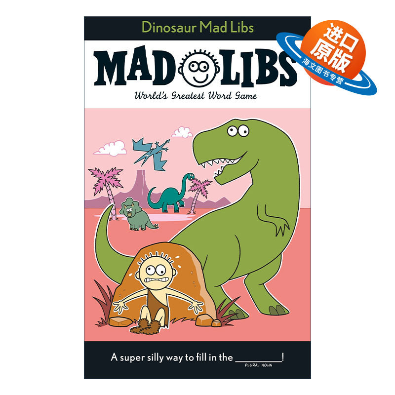 英文原版 Dinosaur Mad Libs 恐龙 疯狂填词游戏 英文版 进口英语原版书籍