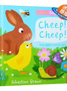 家养动物 你也可以这样说吗系列纸板书 英文原版绘本 Can You Say It Too Cheep Cheep 幼儿英语启蒙翻翻书 英文版进口原版书籍