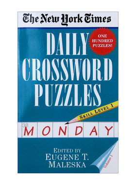 英文原版 The New York Times Daily Crossword Puzzles Monday Volume I 纽约时报每日填字游戏 星期一 第一卷 英文版 进口英语书