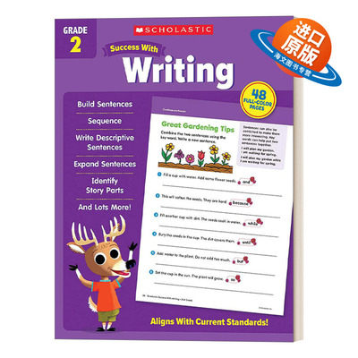 英文原版 Scholastic Success with Writing Grade 2 学乐成功系列写作练习册二年级 英文版 进口英语原版书籍