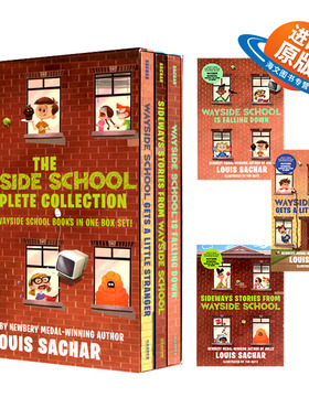 歪歪路小学3册全套盒装 英文原版 The Wayside School Collection Box Set 进口英文版儿童章节小说书 洞作者路易斯萨奇尔作品
