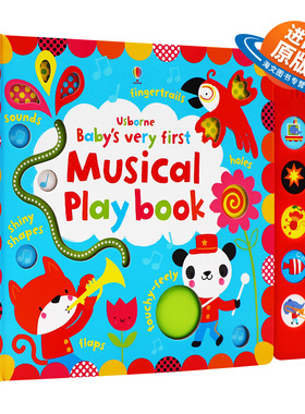 幼儿纸板触摸发声翻翻书 音乐 英文原版绘本 Baby's Very First Touchy Feely Musical Playbook 英文版幼儿英语启蒙书籍 Usborne