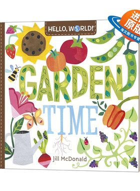英文原版绘本 你好科学小世界 Hello World Garden Time 你好世界系列花园的时间 幼儿科普百科 22年新品 英文版 进口英语书籍