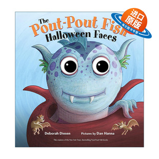 英文原版 The Pout-Pout Fish Halloween Faces 噘嘴鱼之万圣节的脸 纸板书 翻翻书 英文版 进口英语原版书籍