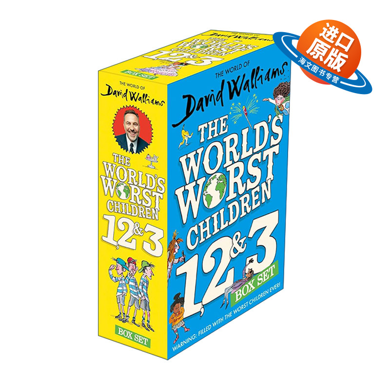 英文原版 The World of David Walliams the World's Worst Children Box Set 大卫威廉姆斯 世界上糟糕的孩子系列三册盒装