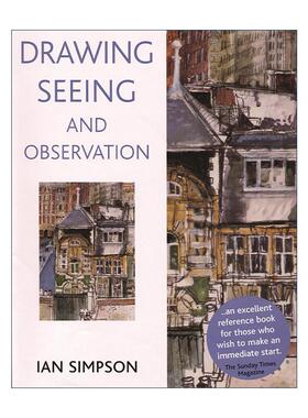 英文原版 Drawing Seeing and Observation 伊恩·辛普森 绘画基础技巧 观看与观察 英文版 进口英语原版书籍