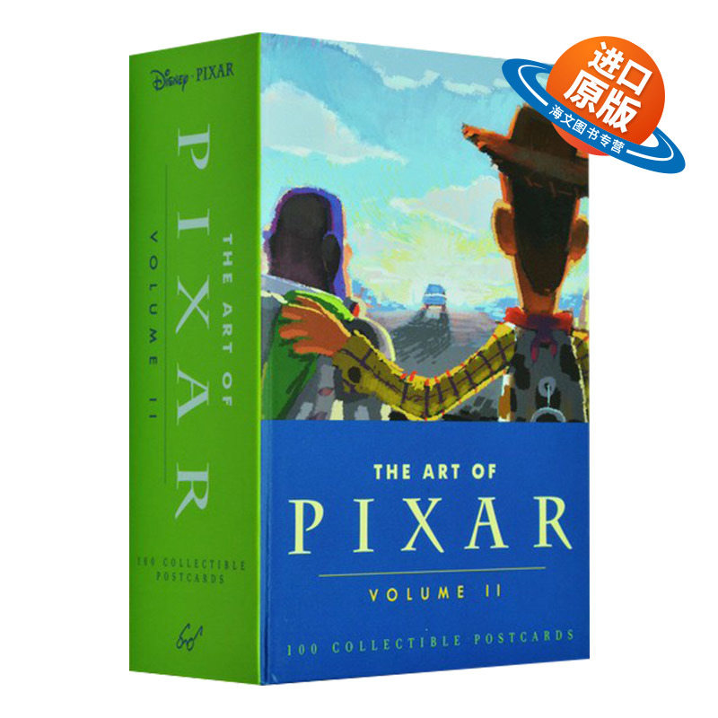 The Art of Pixar, Volume II: 100 Collectible 皮克斯工作室的艺术2：100张动画片明信片 英文原版 礼品书