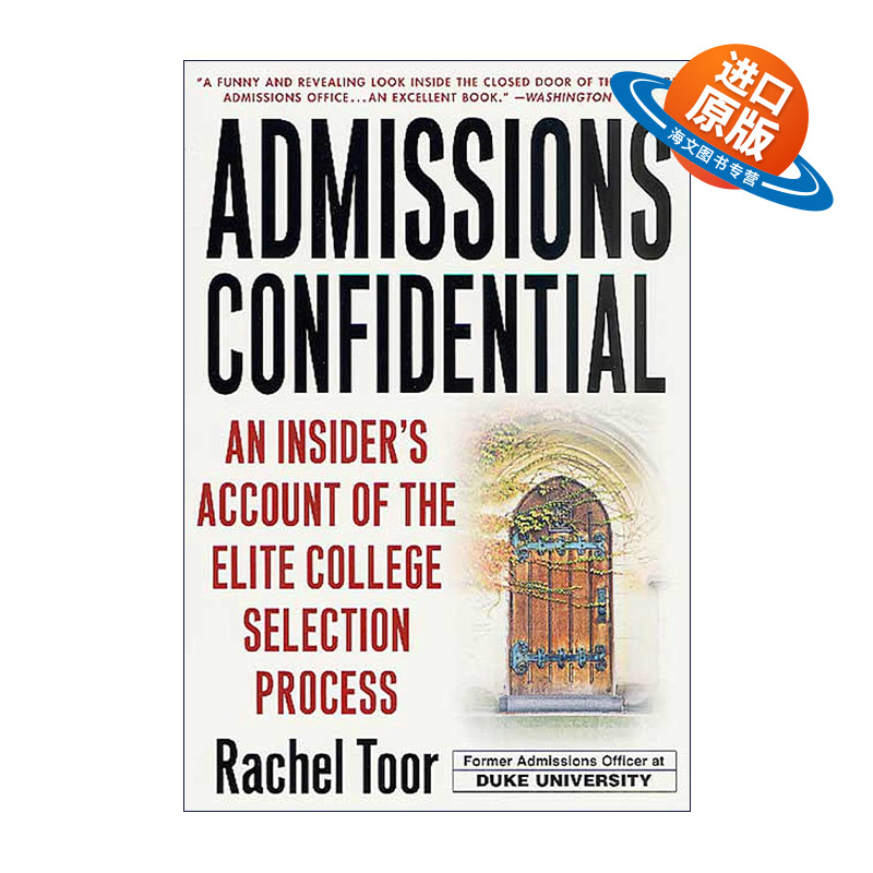 英文原版 Admissions Confidential 招生机密 精英大学选拔过程的内幕描述 英文版 进口英语原版书籍