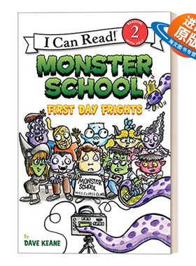 英文原版 Monster School First Day Frights 怪物学校 上学第一天 I Can Read Level 2分级阅读 英文版 进口英语原版书籍