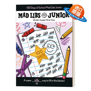 英文原版 100 Days of School Mad Libs Junior World's Greatest Word Game 在校的100天 儿童英语文字游戏 英文版 进口英语书籍