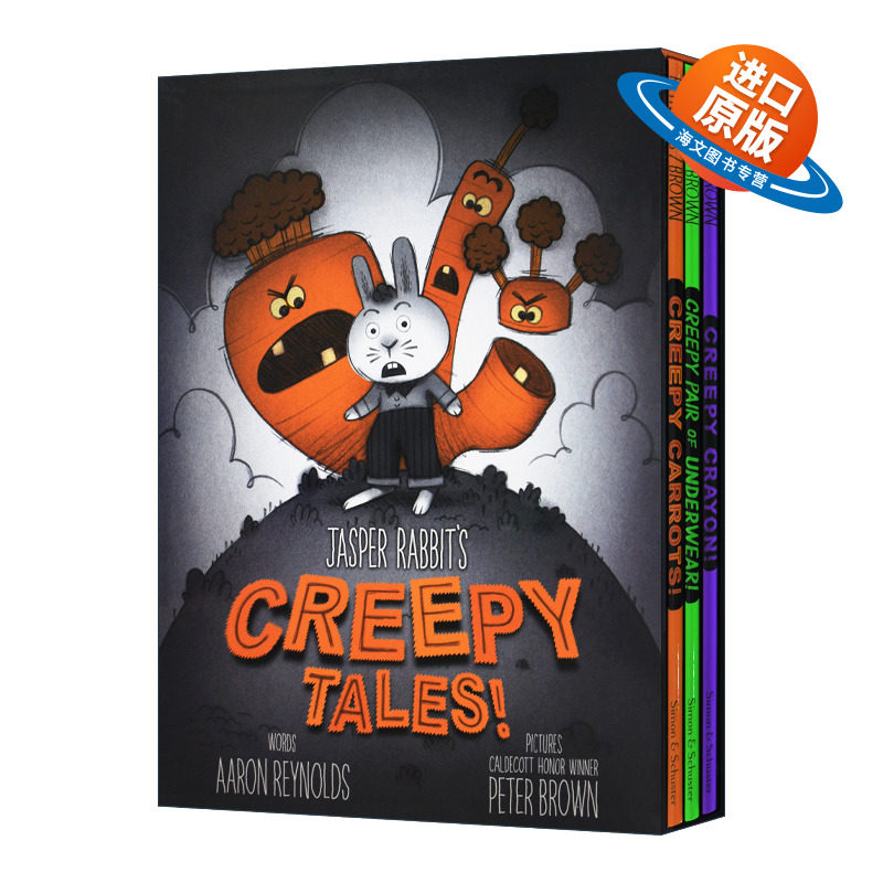 英文原版 Jasper Rabbit's Creepy Tales! 胡萝卜怪系列3册盒装 精装 英文版 进口英语原版书籍