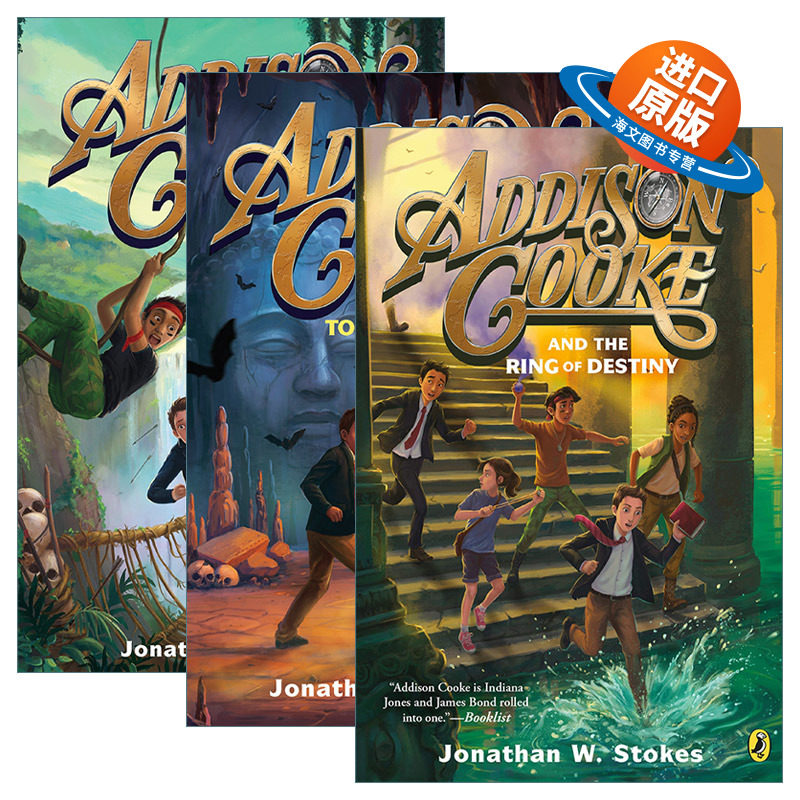 英文原版 Addison Cooke 艾迪生库克系列3册 儿童章节桥梁书 Jonathan W. Stokes 英文版 进口英语原版书籍
