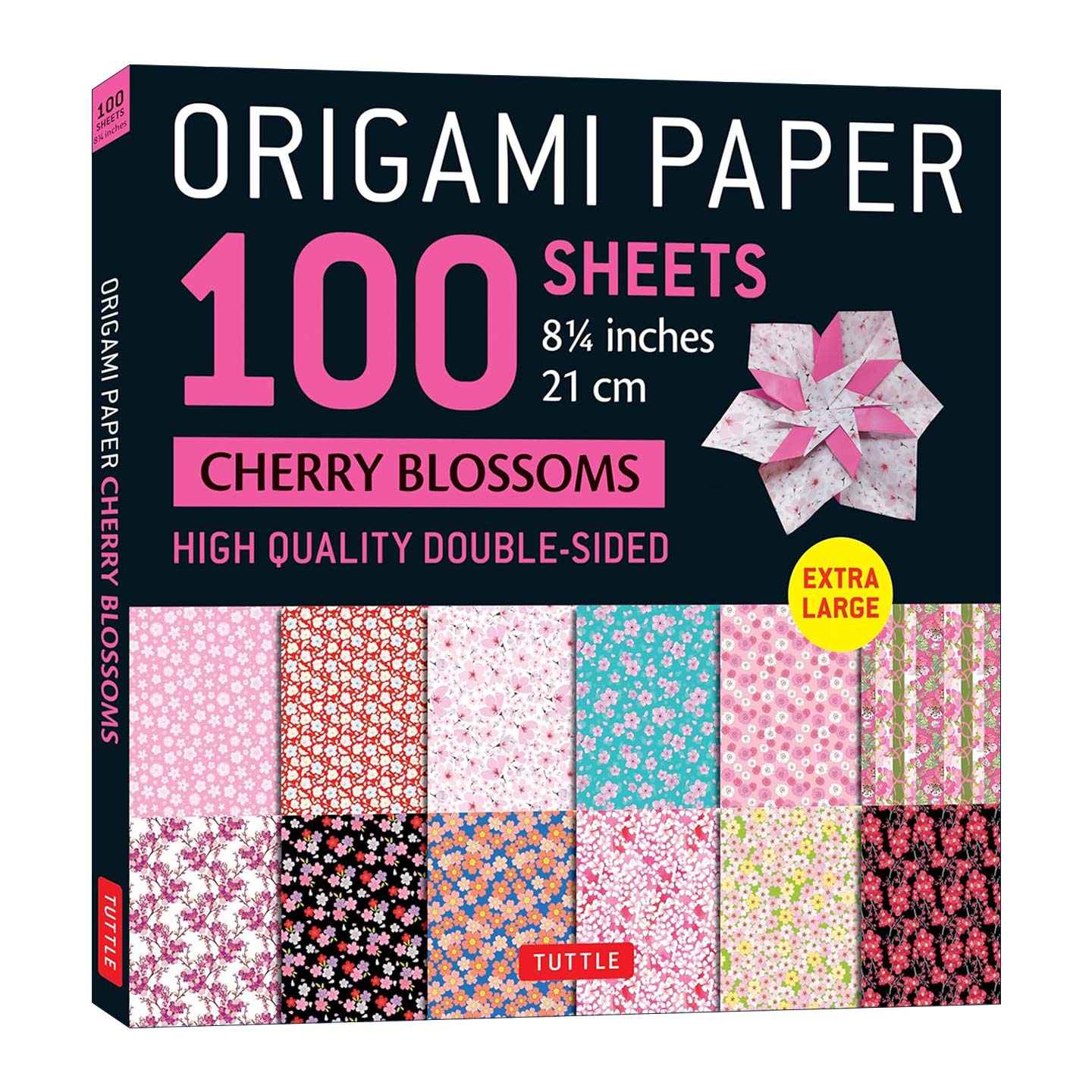 英文原版 Origami Paper 100 sheets Cherry Blossoms 8 1/4