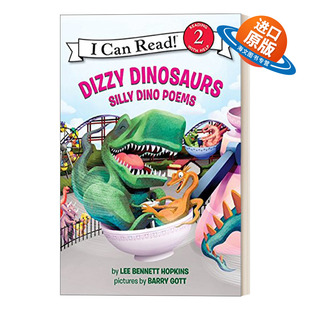 恐龙 分级阅读 进口英语原版 晕晕乎乎 Dinosaurs Level Can Dizzy 书籍 英文版 恐龙主题诗歌 英文原版 Read