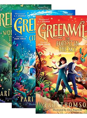 英文原版 Greenwild 格林威尔德系列3册 儿童奇幻小说 海之城 空中森林 门后的世界 英文版 进口英语原版书籍